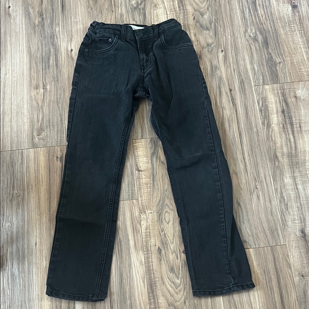Levi's boys Dark Black Slim Jeans